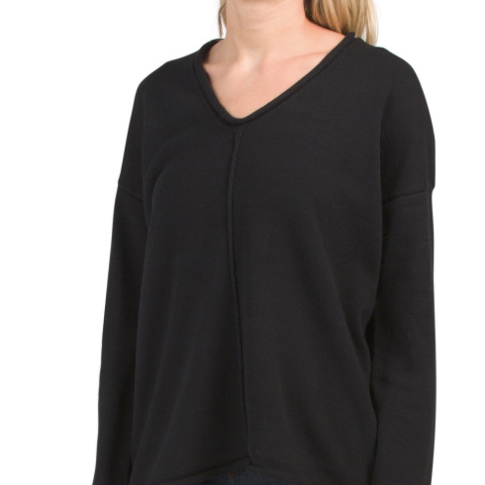 BCBG V Neck Center Seam Sweater